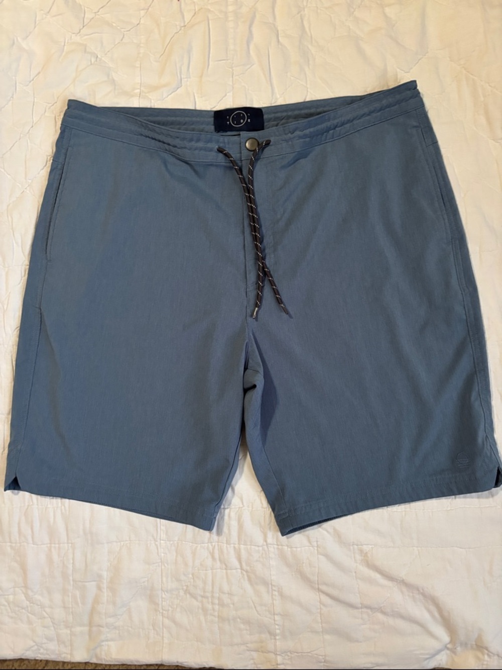 Men's Hybrid Shorts in Slate Blue with Drawcord‎ Waist